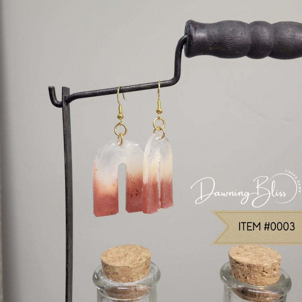 Cute, Dangle Earrrings, Lightweight and hand made! One of a kind!